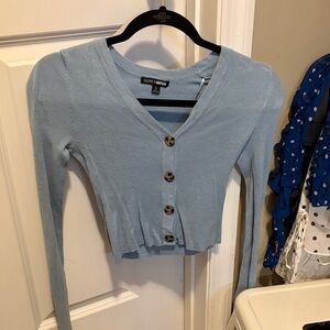 Fashion Nova Sky Blue Button-Down Women's Shirt